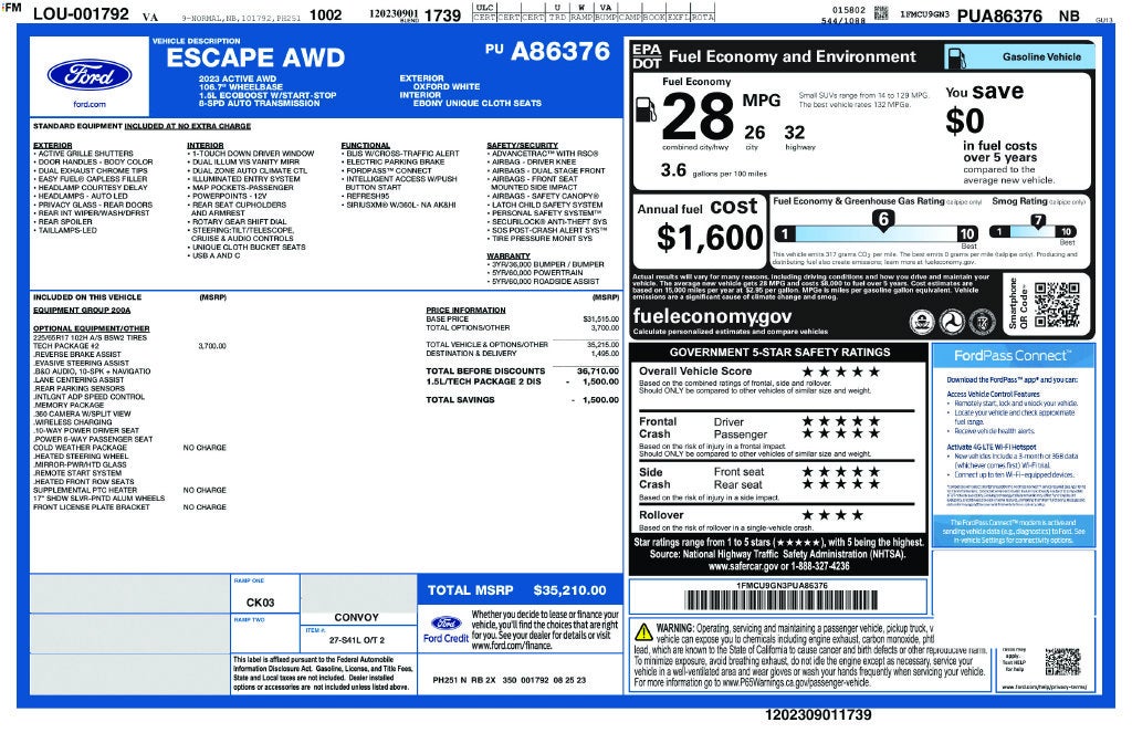 2023 Ford Escape Active