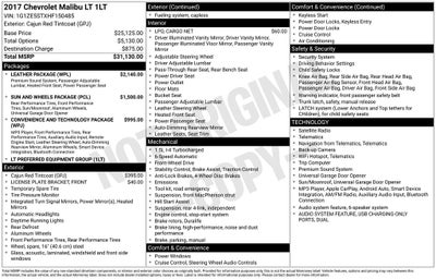 2017 Chevrolet Malibu LT 1LT