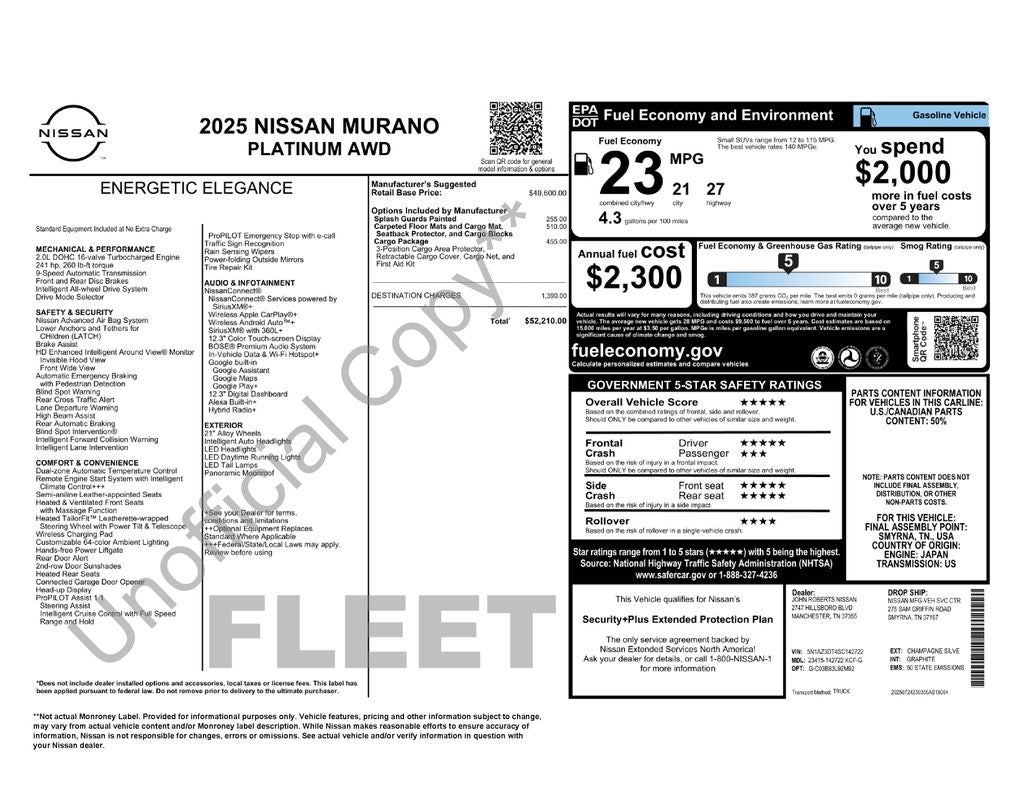 2025 Nissan Murano Platinum