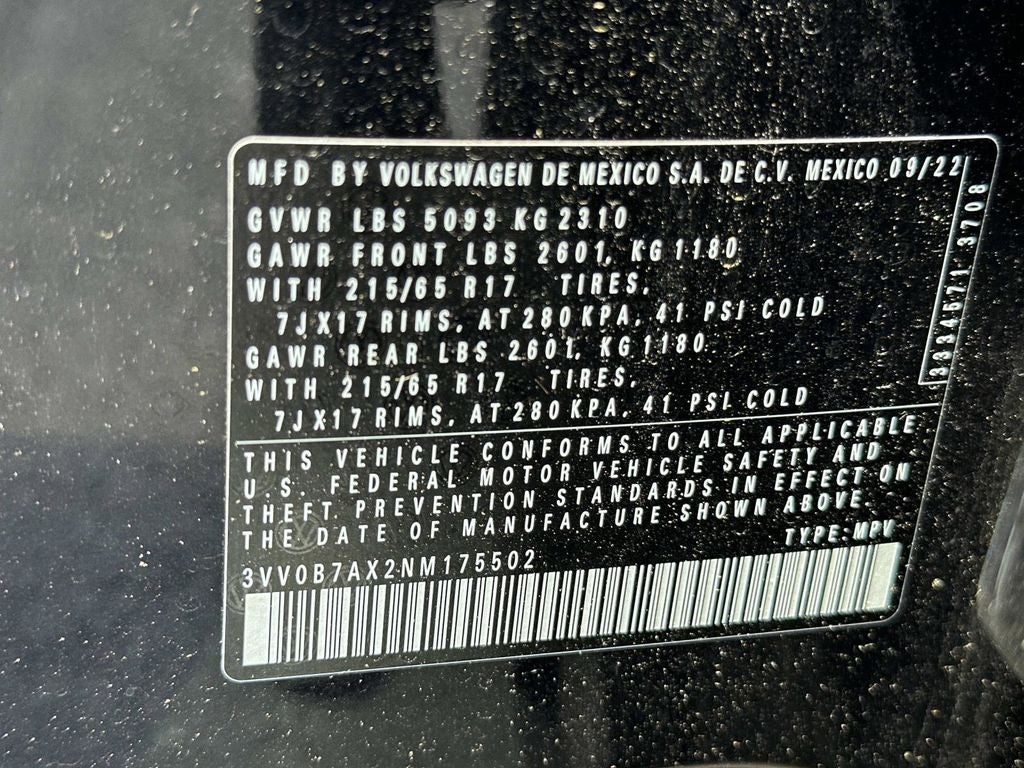2022 Volkswagen Tiguan 2.0T S