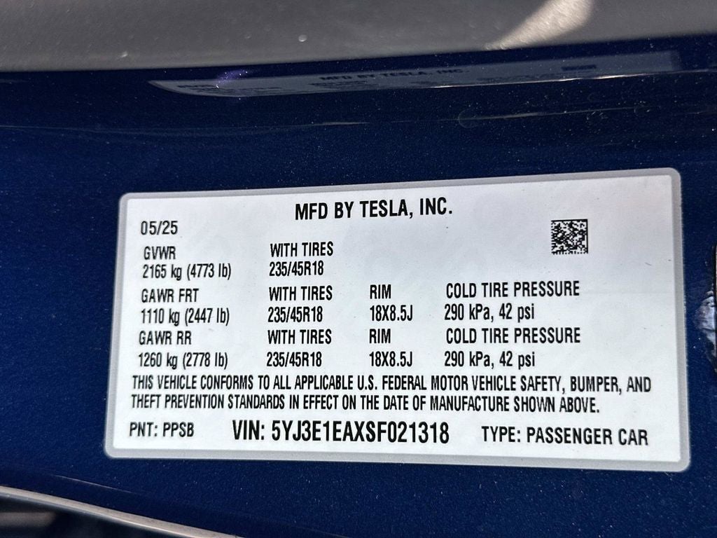 2025 Tesla Model 3 Long Range