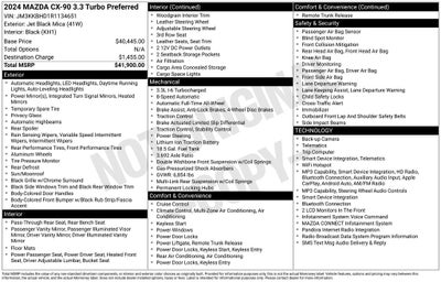 2024 Mazda Mazda CX-90 3.3 Turbo Preferred