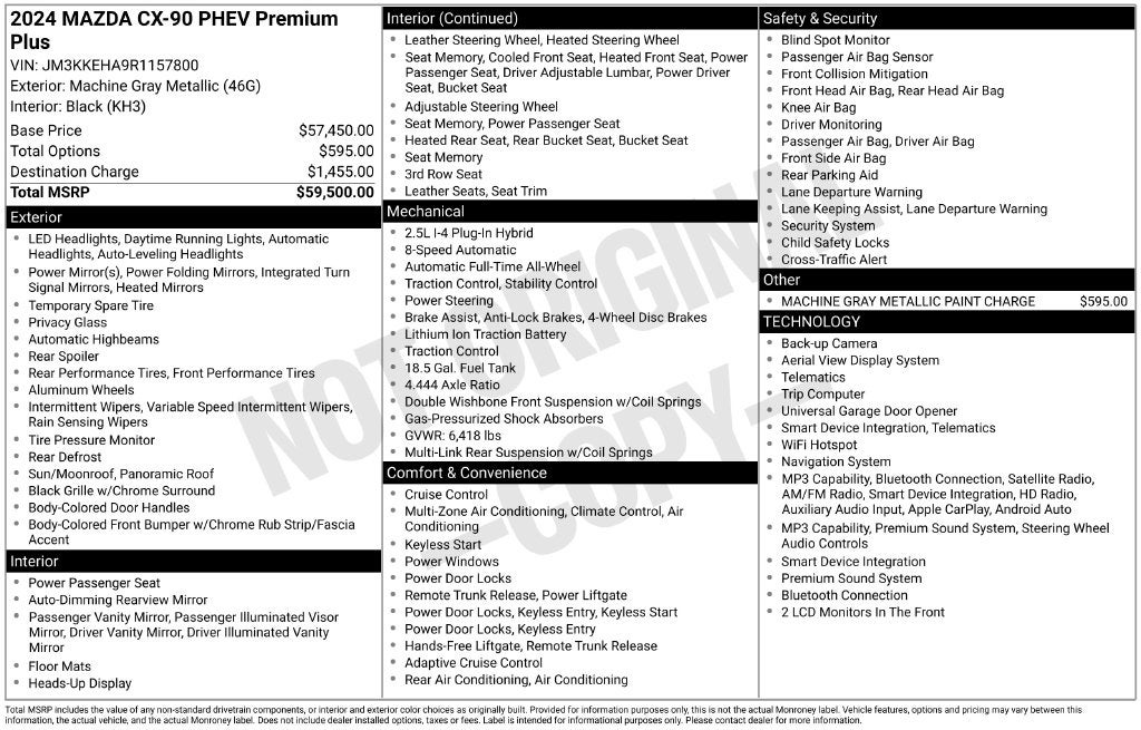 2024 Mazda Mazda CX-90 PHEV Premium Plus