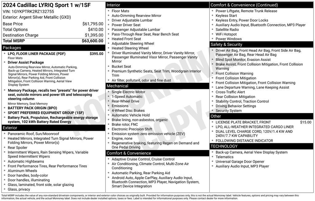2024 Cadillac LYRIQ Sport