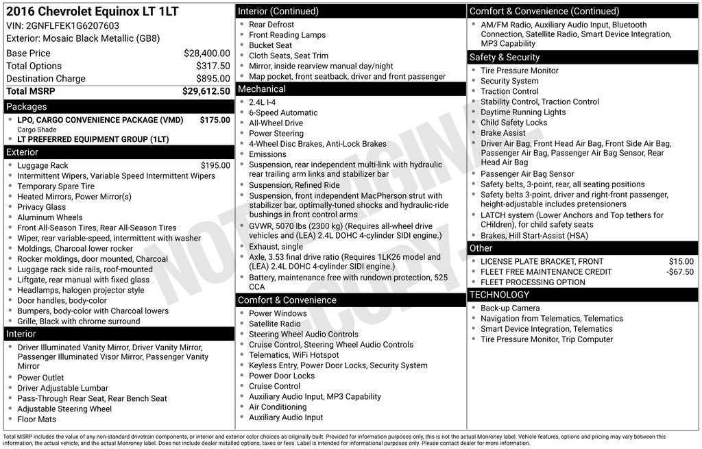 2016 Chevrolet Equinox LT