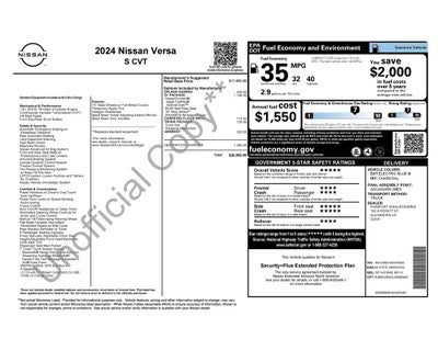 2024 Nissan Versa 1.6 S