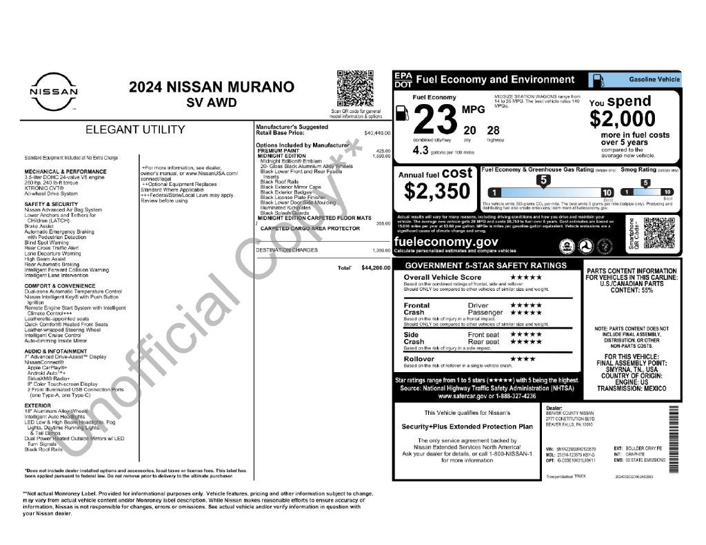 2024 Nissan Murano SV Nissan Certified