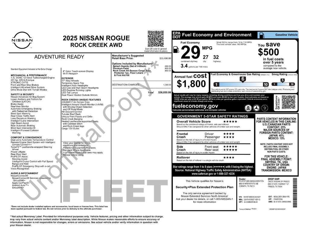 2025 Nissan Rogue Rock Creek