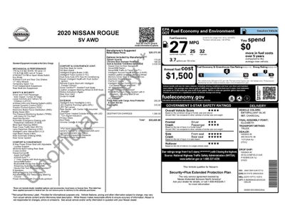 2020 Nissan Rogue SV