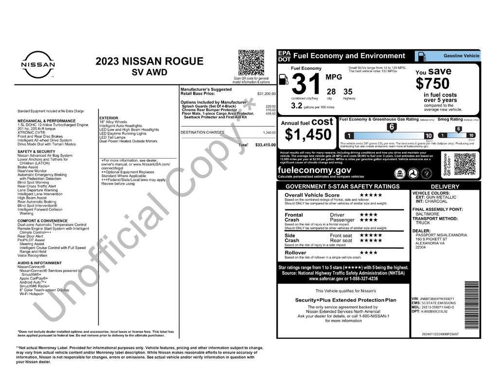 2023 Nissan Rogue SV Nissan Certified