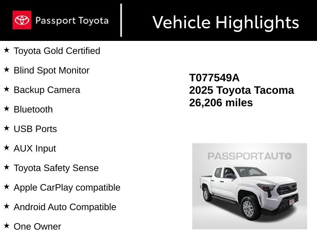 2025 Toyota Tacoma SR