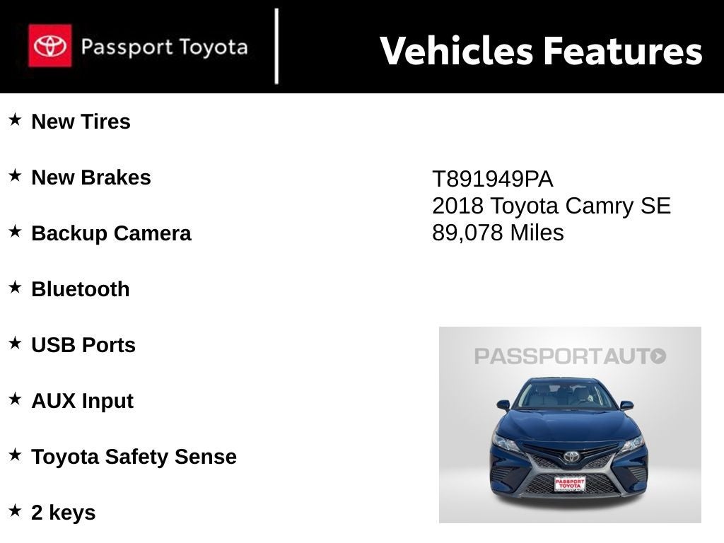 2018 Toyota Camry SE