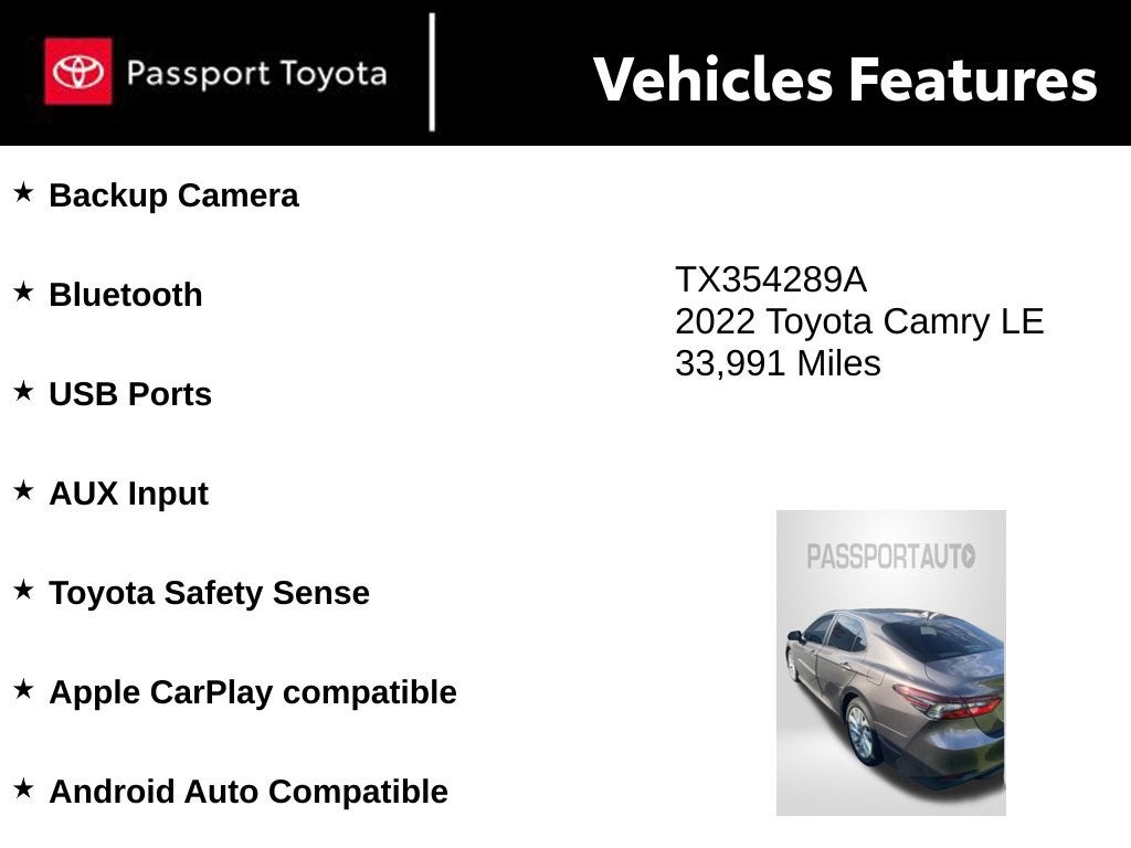 2022 Toyota Camry LE