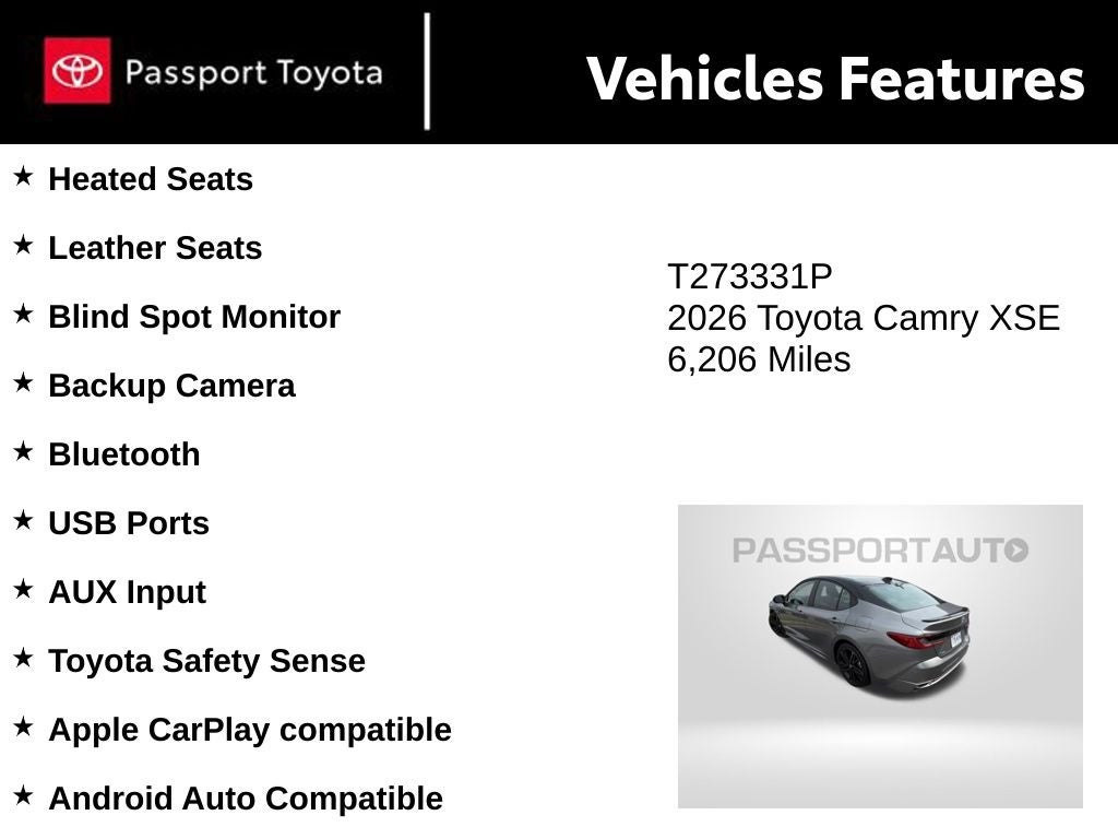 2026 Toyota Camry XSE
