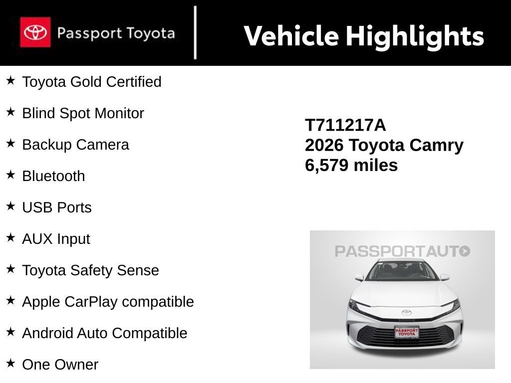 2026 Toyota Camry LE