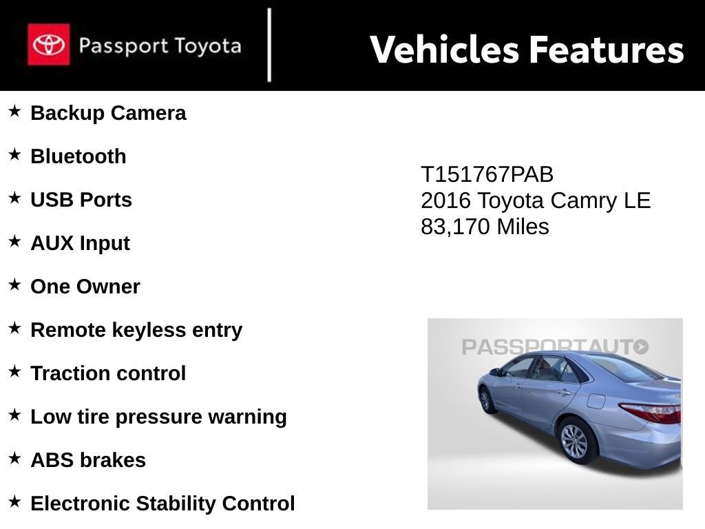 2016 Toyota Camry LE