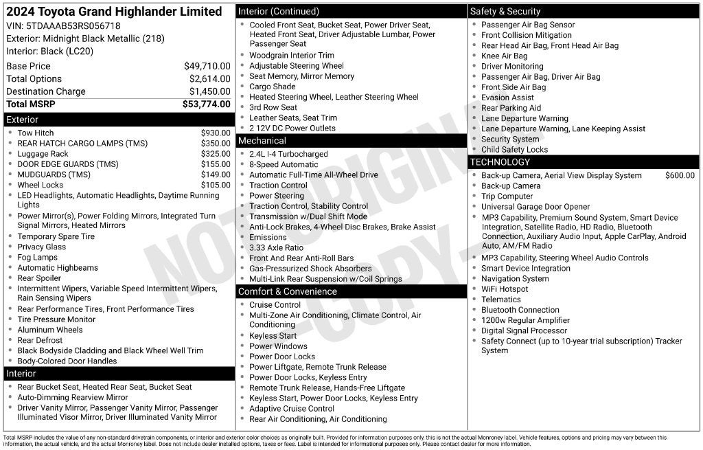 2024 Toyota Grand Highlander Limited