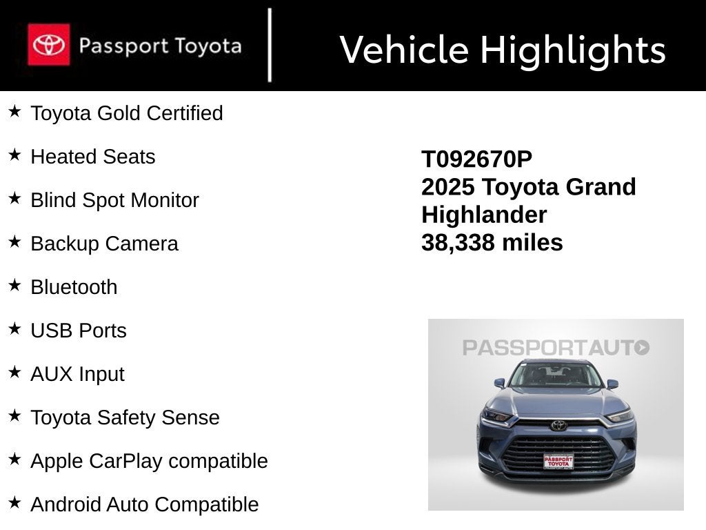 2025 Toyota Grand Highlander XLE