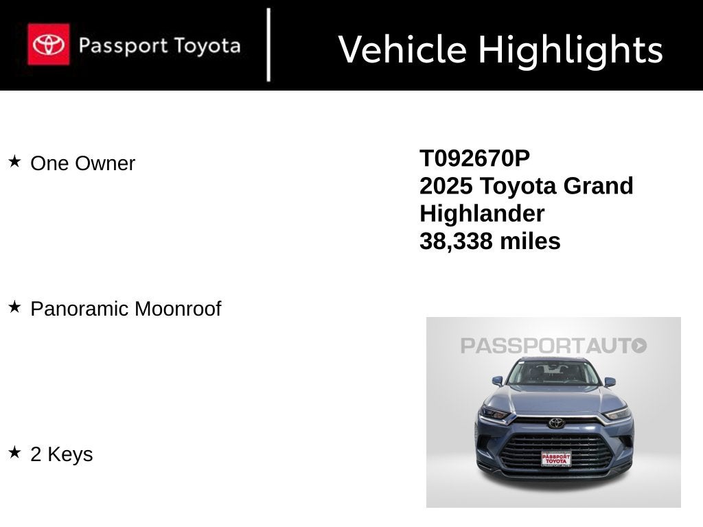 2025 Toyota Grand Highlander XLE