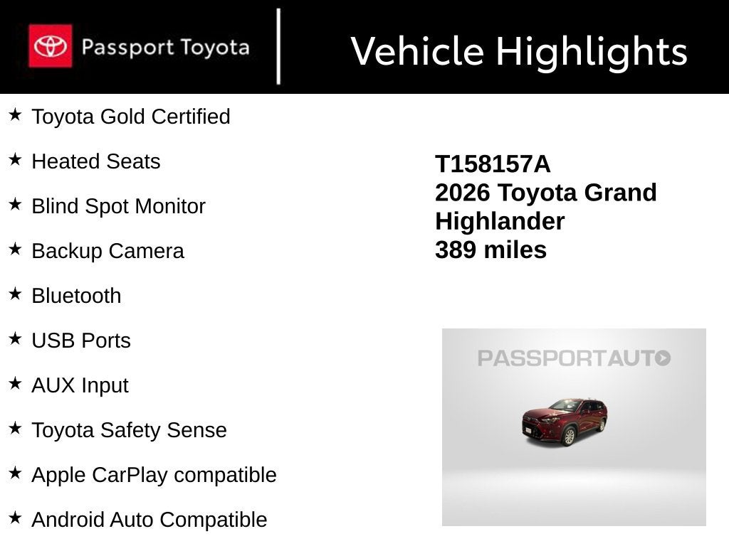 2026 Toyota Grand Highlander XLE