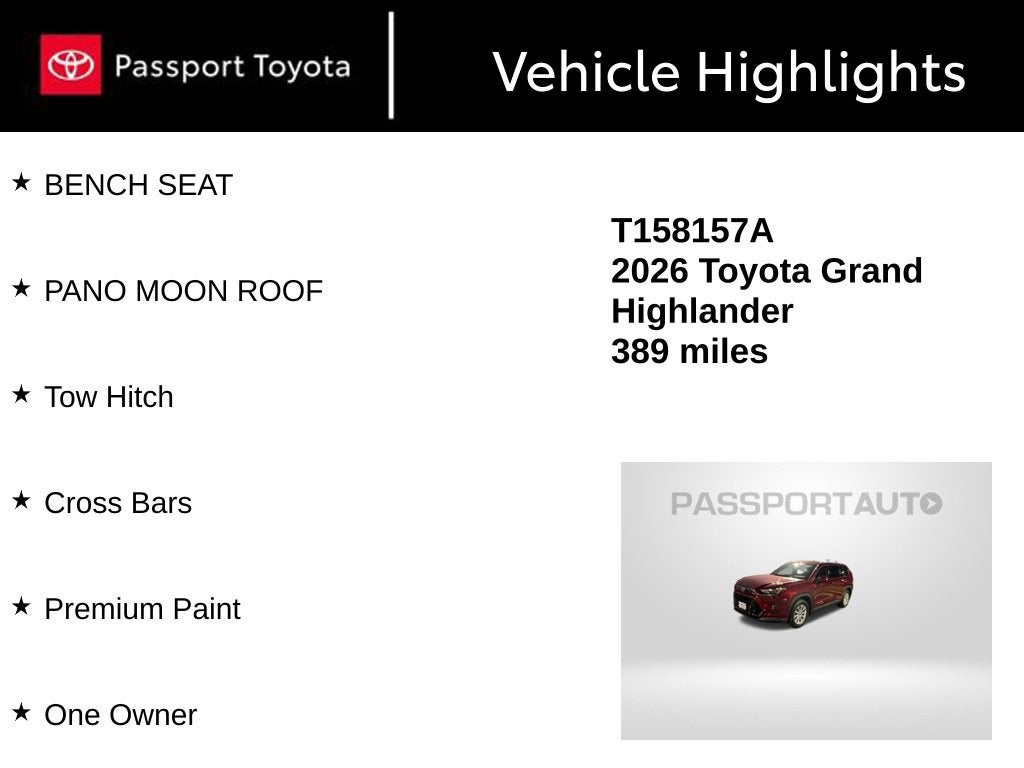 2026 Toyota Grand Highlander XLE