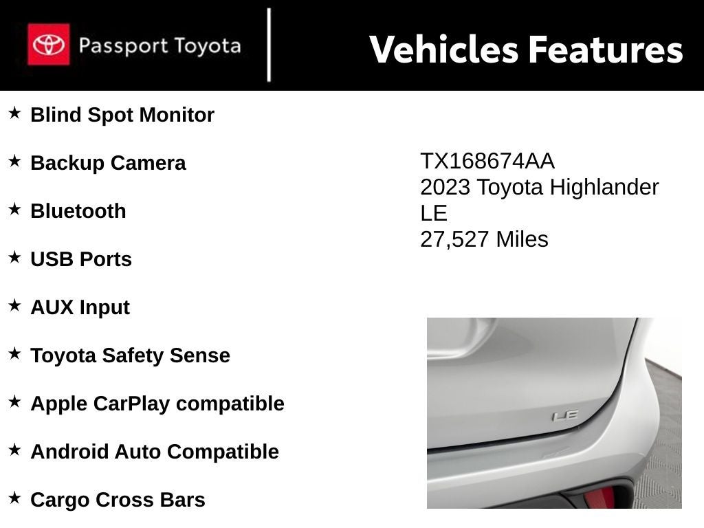 2023 Toyota Highlander LE