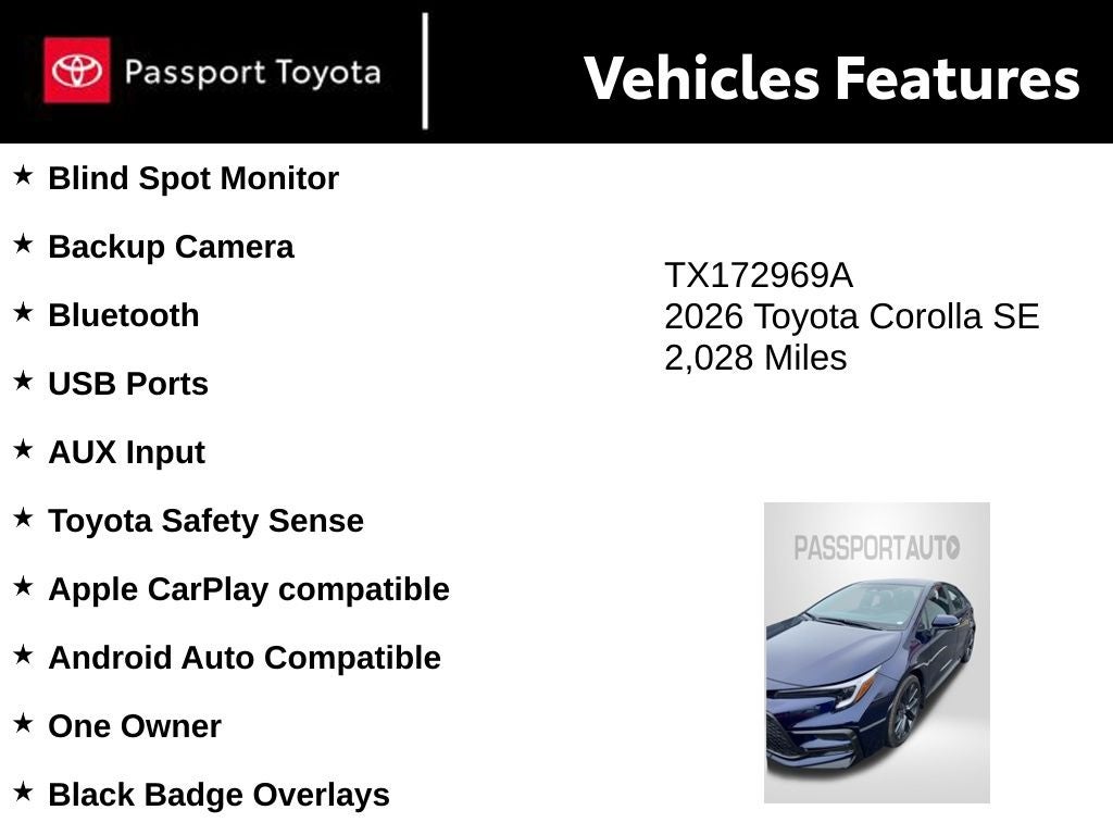 2026 Toyota Corolla SE