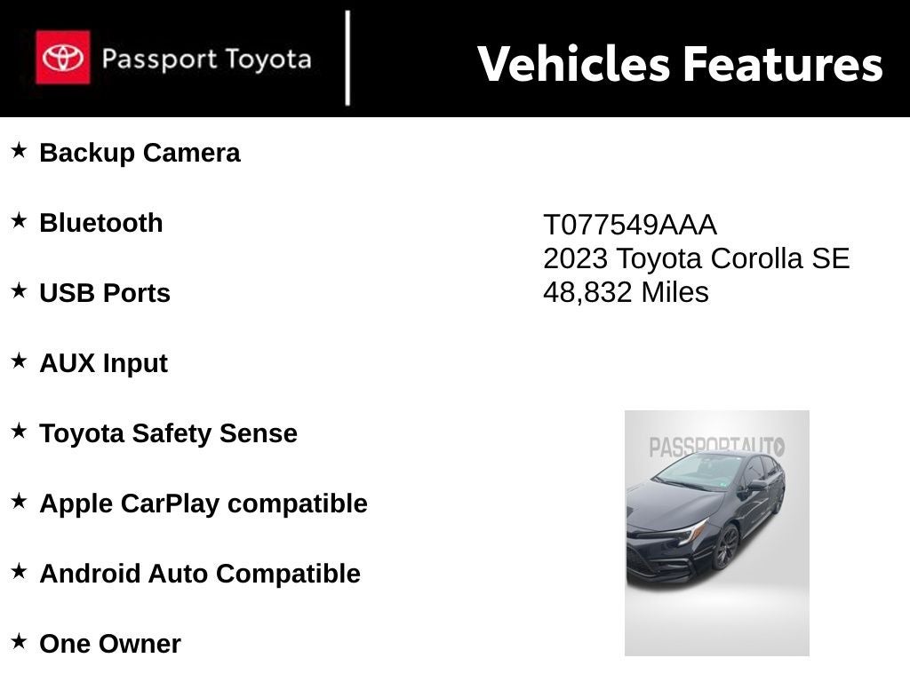 2023 Toyota Corolla SE