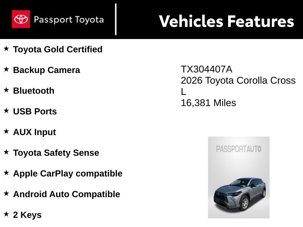 2026 Toyota Corolla Cross L