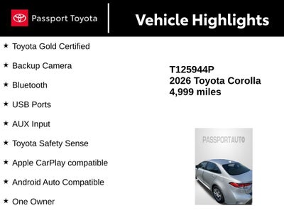 2026 Toyota Corolla Hybrid LE