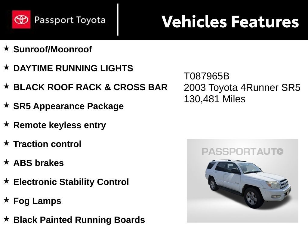 2003 Toyota 4Runner SR5 V6