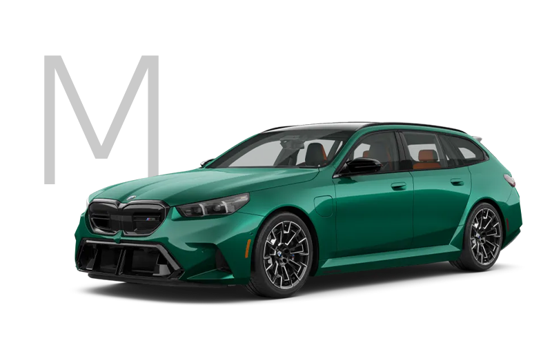 The new BMW M5 Touring in green with M logo. | Passport BMW in Suitland MD