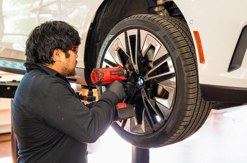 Service Tech with Tire