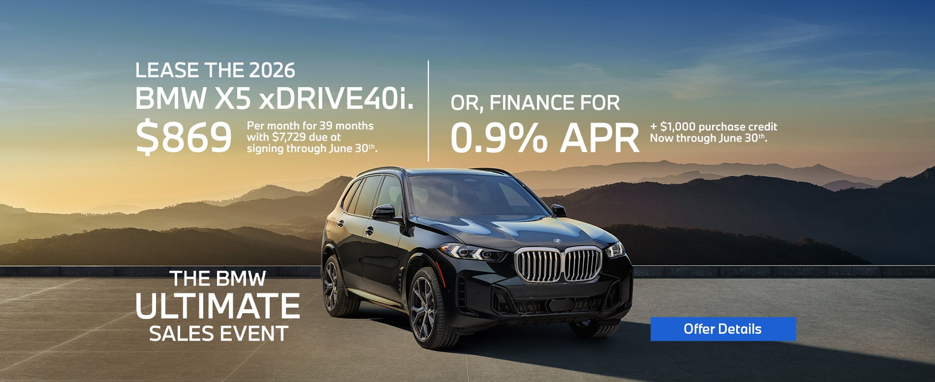 BMW X5 lease and finance sale