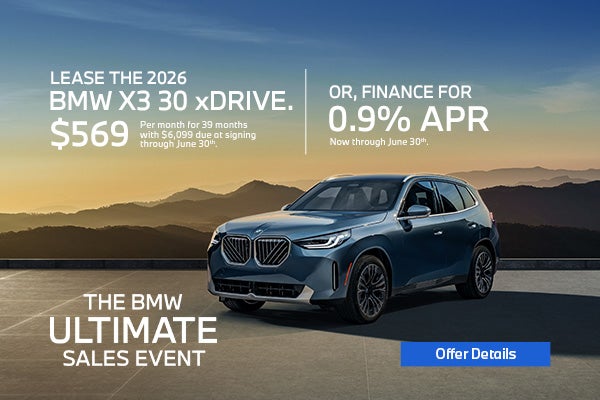 BMW X3 lease and finance sale